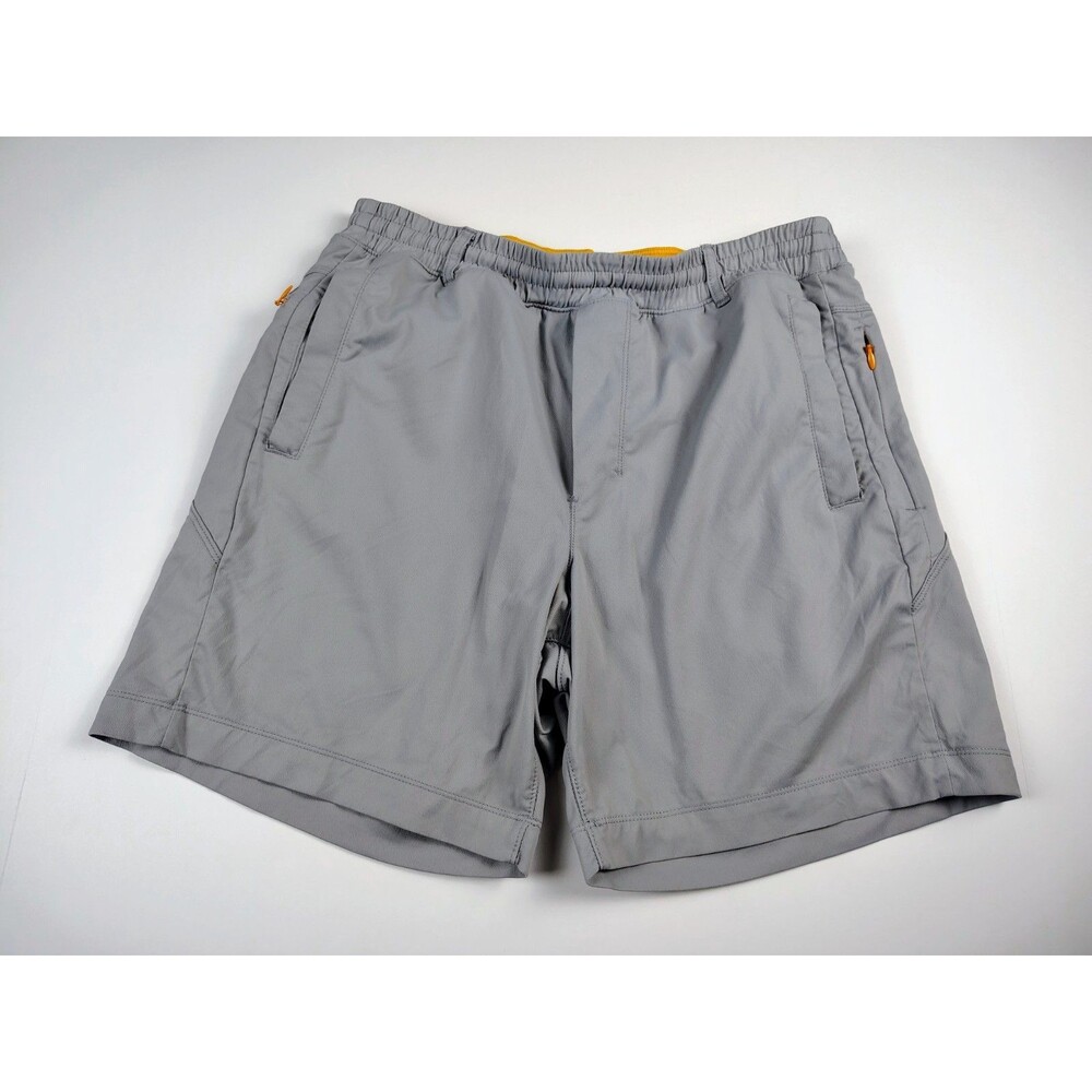 Birddogs Mens Shorts L Gray Yellow Lined Classic  6" Inseam